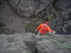 Huge jugs at the top of the route